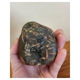 Carved Stone Animal Figurines - Bear and Whale on Rock Base