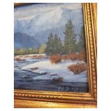Pair of Framed Landscape Oil Paintings Signed by AL Davis