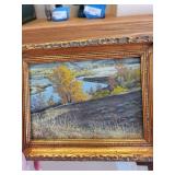 Pair of Framed Landscape Oil Paintings Signed by AL Davis