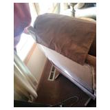 Plush Dusty Rose Pink Upholstered Recliner Armchair