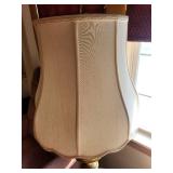 Vintage Brass Table Lamp with Fabric Shade