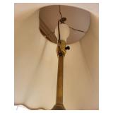 Vintage Brass Table Lamp with Fabric Shade