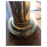 Vintage Brass Table Lamp with Fabric Shade