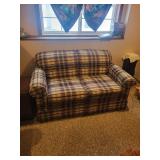 Plaid Sofa and Loveseat Set
