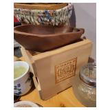 Collection of Decorative Figurines, Baskets, Glassware, and Holiday Items