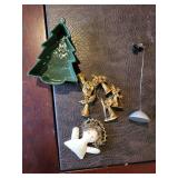 Collection of Decorative Figurines, Baskets, Glassware, and Holiday Items