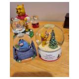 Collection of Disney and Character Snow Globes with Music Box