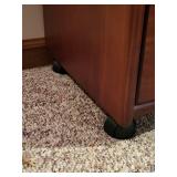 Pair of Wooden Multi-Drawer Storage Cabinets on Casters