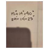 Pair of Wooden Multi-Drawer Storage Cabinets on Casters