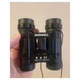 Bushnell 8x21 Compact Binoculars with Case, Cleaning Cloth, and Manual