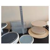 Large collection of cabinet organizing "Lazy Susan" spinning storage trays