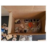 Collection of Folk Art Ceramic Refrigerator Magnets and Trinkets