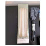 Assorted Household Items Set with Wireless Speaker, Taper Candles, Wallet, Mini Figures, and Olive Wood Tools