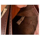 Lot of 2 Leather Bags - Red Handbag and Brown Coach Messenger Bag