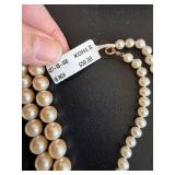 Pearl Necklaces - 3-Strand & 18-Inch Single Strand Both New with Tags
