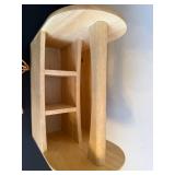 Wooden Caddy with 3 Butterfly and One Loon Ornaments (Lot of 5)