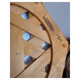 Longaberger Handmade Baskets - Floral Fabric and Plastic Liners, 2-Piece Set with Clear Dividers