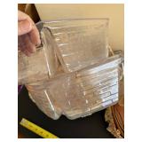 Longaberger Handmade Baskets - Floral Fabric and Plastic Liners, 2-Piece Set with Clear Dividers