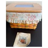 Longaberger Baskets Set - Handwoven Floral Liners (Lot of 3)