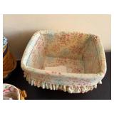 Longaberger Baskets Set - Handwoven Floral Liners (Lot of 3)