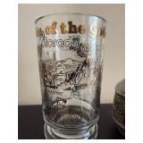 Air Force Academy Collectible Glass, Silver Vase & 2 Coasters - Display Set (Lot of 4)