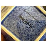 Leaf-Shaped Glass Dishes (Lot of 5) & Blue Ceramic Nesting Bowls