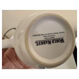 World Market and Threshold White Porcelain Square Dinnerware Set - Plates, Bowls & Mugs