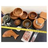 Wooden Bowls & Serving Pieces - Assorted Sizes, Martha Stewart Confetti Wands & Wine Markers