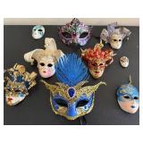 Venetian Masks - Assorted Masquerade Collection (Lot of 9)