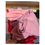 Large Collection of Dress Patterns & Fabrics - Assorted Sewing Materials