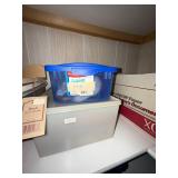 Assorted Doll Making and Craft Supplies - Fabrics, Doll Accessories & Storage Bins