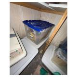 Assorted Doll Making and Craft Supplies - Fabrics, Doll Accessories & Storage Bins