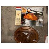 Philippe Richard Professional Hi-Dome Stainless Steel Roaster with Rack & Cover and Wood Carving Board - 15 x 11 x 5 in
