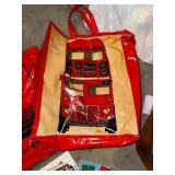 Harrods London Tote Bags - Red Bus Print (2 Bags)