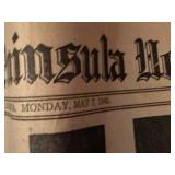 Monterey Peninsula Herald Front Page - War Ends in Europe May 7, 1945