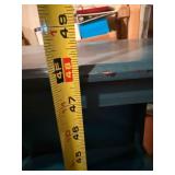 Gothic Arch Display Shelf - Blue Wood 5-Shelf Narrow Bookcase