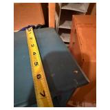 Gothic Arch Display Shelf - Blue Wood 5-Shelf Narrow Bookcase