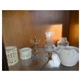 Porcelain Lattice Candle Holders, Set of Measuring cups, Letter Openers, Mini Sword Decorative Items