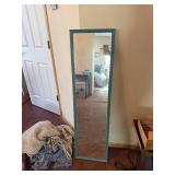 Teal Full-Length Floor Mirror - Rectangular Frame