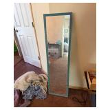 Teal Full-Length Floor Mirror - Rectangular Frame