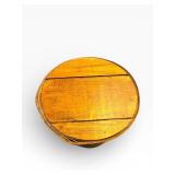 Vintage Round Wooden Bucket with Lid - Rustic Farmhouse Decor