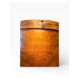 Vintage Round Wooden Bucket with Lid - Rustic Farmhouse Decor