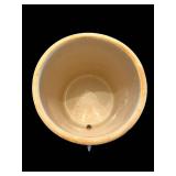 Ceramic Barrel Beverage Dispenser - Blue Stripes & Crown Emblem