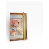 Vintage Framed Print - People at Table Interior Scene, Wood Frame