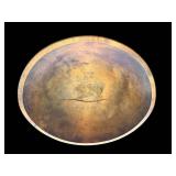 Primitive Wood Bowl 5 in H x 16 in Diameter - Crack on Bottom Interior