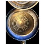 Tankard - Antique Silver-Plate Coffee Pot with Lid & Ornate Handles