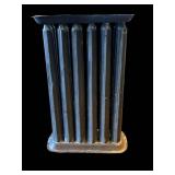 Antique Silver-Plate Lidded Urn with Bird Finial & Candle Mold (Lot of 2)