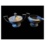 Pair of Silver Plate Teapot & Sugar Bowl - Pattern 1511