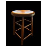 Wooden Stool Round Seat - 20 in Tall