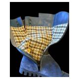 Think! Patchwork Suede Boots - Blue/Red Multi-Color, Fur-Lined, EU 37